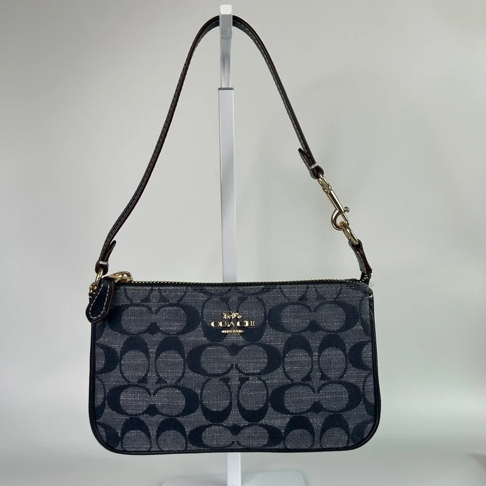 Coach Nolita 19 Signature Chambray Leather Shoulder Bag Excellent